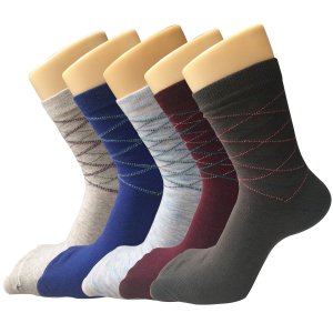 Justay - Pack of 5 Men's Casual Cotton Soft Comfort Crew Socks