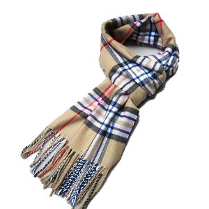 Justay - Winter Plaid Warm Soft Elegant Cashmere Feel Wrap Scarf Unisex