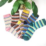 Justay Pack of 5 Womens Vintage Style Cotton Knitting Wool Warm Winter Fall Crew Socks