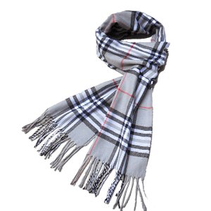 Justay - Winter Plaid Warm Soft Elegant Cashmere Feel Wrap Scarf Unisex